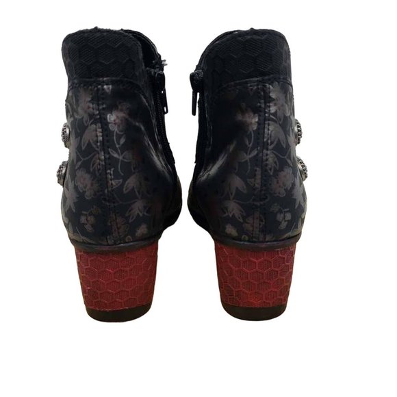 Remonte Womens Cheyenne Ankle Boots Booties Black Leather D5472-01 Zip 11.5 - Picture 2 of 9